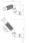 Exhaust Pipe w. Bellow for Mercedes