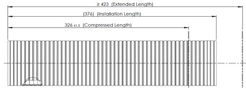 Flex Pipe for Volvo, D2S+, OD/ID=80.5/77.1 L=326