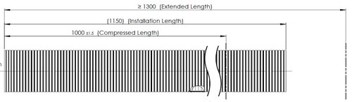 Flex Pipe, D2S+, OD/ID=104.4/101 L=1000, SS