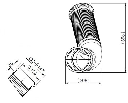 Exhaust Pipe w. Flex, D3S for Renault