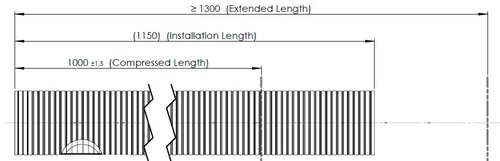 Flex Pipe, D2S+, OD/ID=84.4/81  L=1000, ZINC