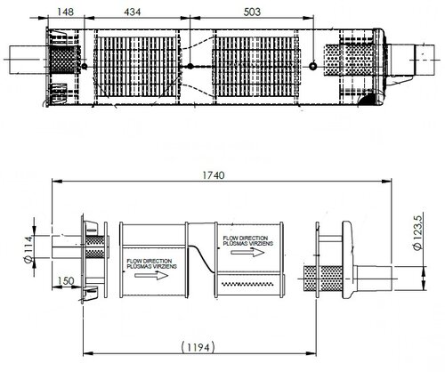 Silencer w, SCR for Iveco