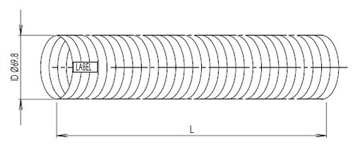 Flex Pipe, D2S, OD/ID=74/70 L=2000 SS