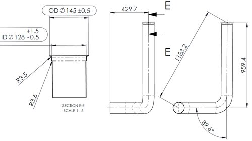 Exhaust Pipe for Freightliner