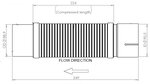 Flex Pipe for Mercedes, D2S+, Ø=90.5 / L=349, ALU/SS