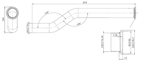 TUBE AVANT-DAF-1406197