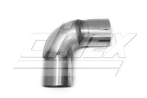 90° Exhaust Elbow, OD/ID=101.6/102.1 / L=243, INOX