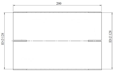 Pipe Connector, ID=128 / L=205, ALU