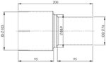 Pipe Adaptor, ID/OD=103/76 L= 200, ALU