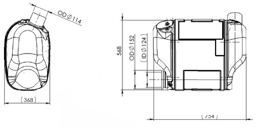 Silencer w. SCR for Iveco