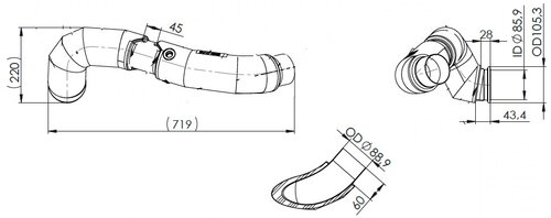 Insulated Exhaust Pipe for Iveco