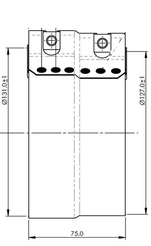 FlexFit Clamp, ID=127-131 / L=75, ALU, E-line