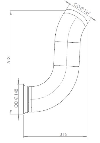 Pipe for DAF, E-line