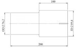 Pipe Adaptor, ID/OD=89.4/76.2 L= 200, ALU