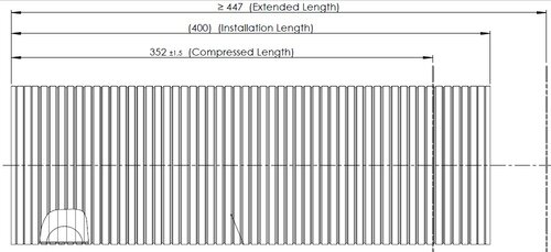 Flex Pipe, D2S+, Ø=128.3 / L=352, SS