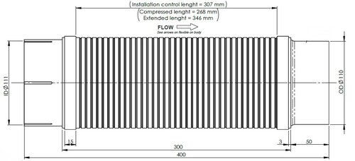 Exhaust Flex, D2S+ for MAN, E-line