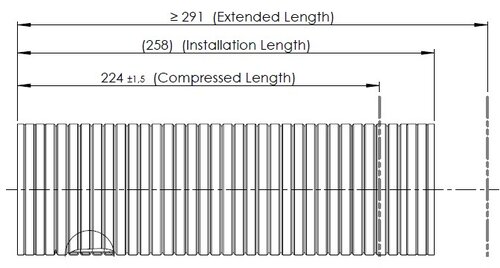 Flex Pipe for Iveco, D2S+, OD/ID=80.5/77.1 L=224, SS