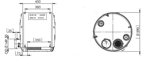 Silencer w. SCR for DAF, E-line