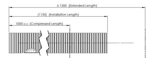 Flex Pipe, D2S+, OD/ID=80.5/77.1 L=1000, SS