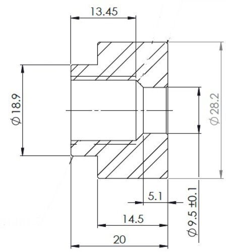 Universal Fitting, M14X1,5 / Ø9,5