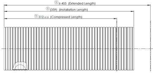 Flex Pipe for Volvo, D2S+, OD/ID=118.9/115.5 L=312, SS