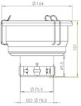 Spark Arrestor, Pipe, Ø=75.5