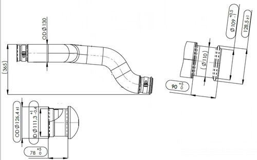 Insulated Exhaust Pipe for MAN