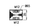 Rubber Mounting for Scania,  Ø=65 /L=35, M12, ZINC
