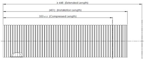 Flex Pipe for MAN, D2S+, OD/ID=104.4/101 L=353, SS