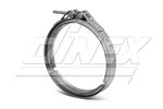 Heavy Duty V-Clamp for DAF style,  Ø=127 / L=20 mm, INOX