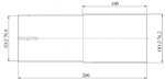 Pipe Adaptor, ID/OD=70.8/76.2 L= 200, ALU