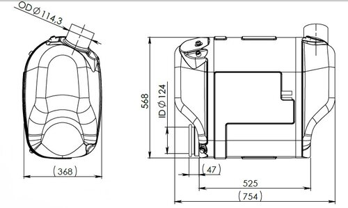 Silencer w. SCR for Iveco, E-line