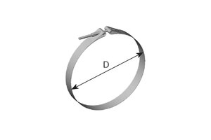 Body Strap Ø=296x711mm, Stainless Steel