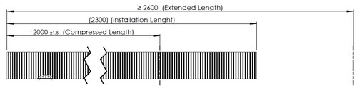 Flex Pipe, D2S+, OD/ID=84.4/81 L=2000, SS