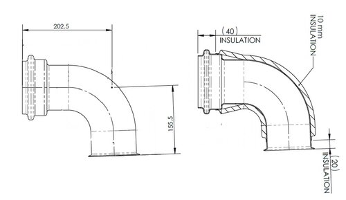 Insulated Exhaust Pipe for Peterbilt