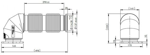 Insulated Exhuast Pipe w. Bellow for DAF