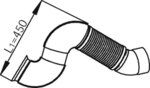 Pipe w. flex for Mercedes