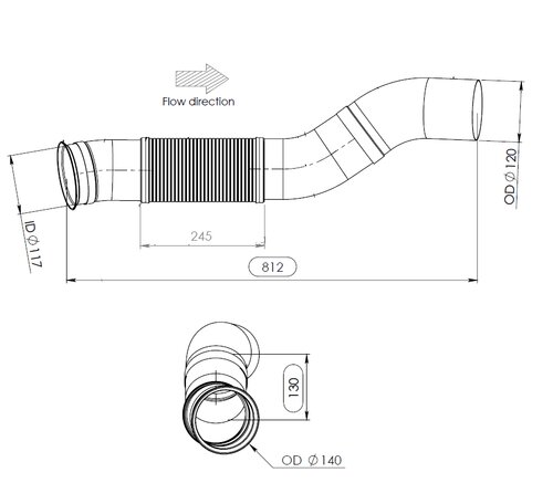 TUBE AVANT-MERCEDES-NEOPLAN-930.490.5719