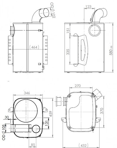 Silencer w. SCR for Iveco