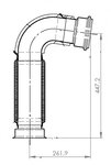 Insulated pipe w. Bellow for Peterbilt