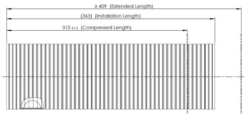 Flex Pipe for MAN, D2S+,OD/ID=113.4/110 L=315, SS