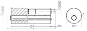 Middle Silencer for Iveco, E-line