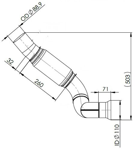 Exhaust Pipe w. Bellow for Mercedes