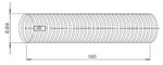 Flex Pipe, D2S, OD/ID=58.5/54.5  L=1000, ZINC