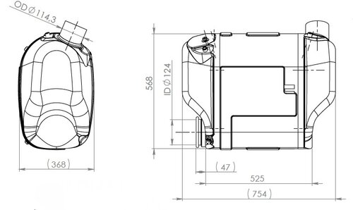 Silencer w. SCR for Iveco