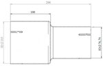 Pipe Adaptor ID/ID=76.7/103 L=200, ALU