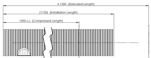 Flex Pipe, D2S+, OD/ID=113.4/110 L=1000, SS