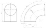 90° Elbow Welded/Thin Wall OD=50.8 / T=1.5, SPD