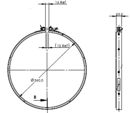 Exhaust Clamp, VeeFit for Mack/Volvo