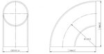 90° Elbow Cast OD=101.6 / T=3.6, SPD